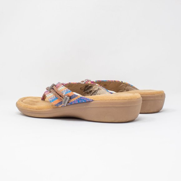 Minnetonka Flip Flop Thong Sandals Multicolor Aztec Charm Womens Size 7 5905954 - Picture 2 of 4